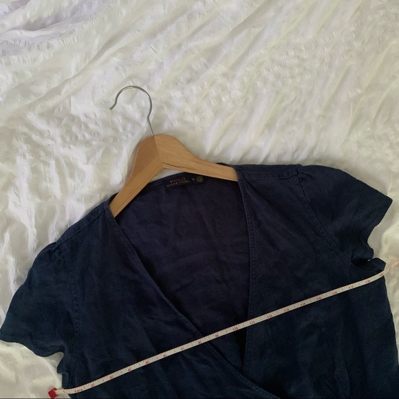 New Ralph Lauren Maxi Linen Navy Maxi Dress - Picture 12 of 16